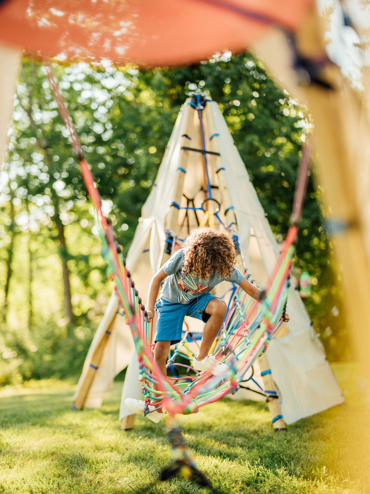 Rambler Rope Bridge - The Ultimate Portable Backyard Play Structure for Kids
