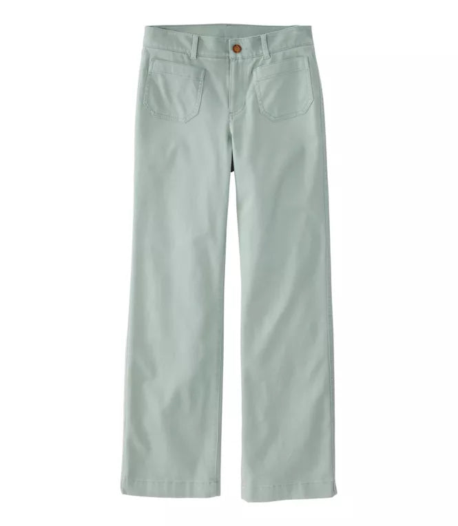 Comfort Stretch Mid Rise Wide Straight Leg Patch Pocket Pant Women's Regular