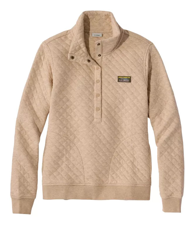 Quilted Half Snap Sweatshirt Women's Regular