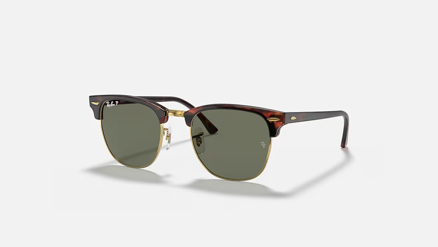 RB3016  CLUBMASTER RED HAVANA w/ G-15 GREEN 990/5851 51