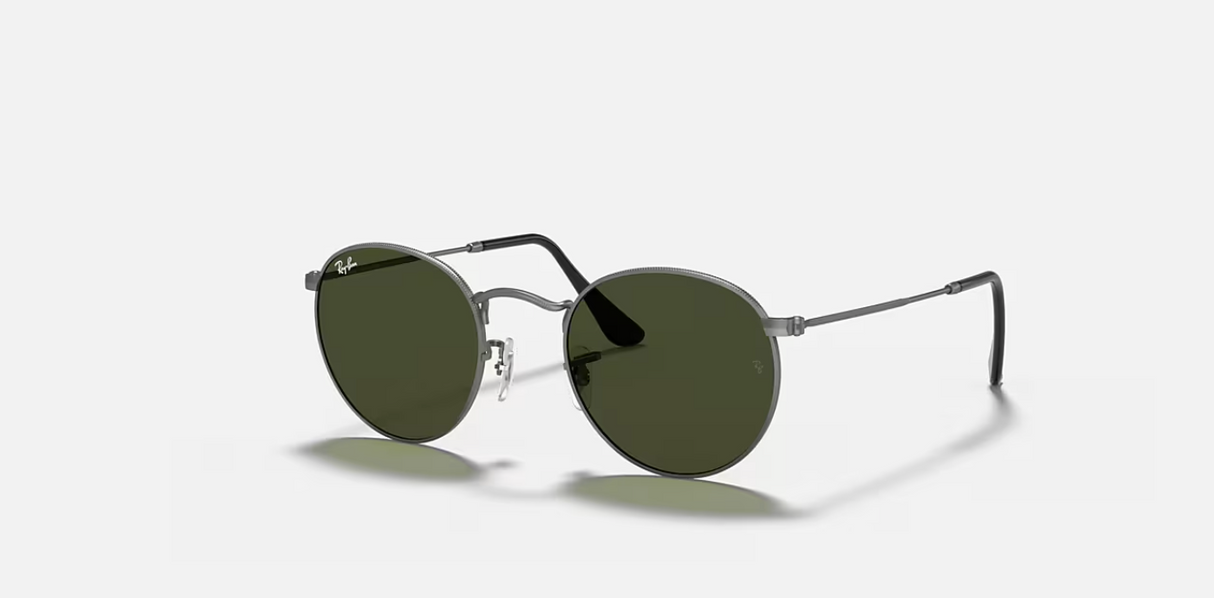 RB3447 Round Metal 029 Matte Gunmetal w/ G-15 Green 50-21