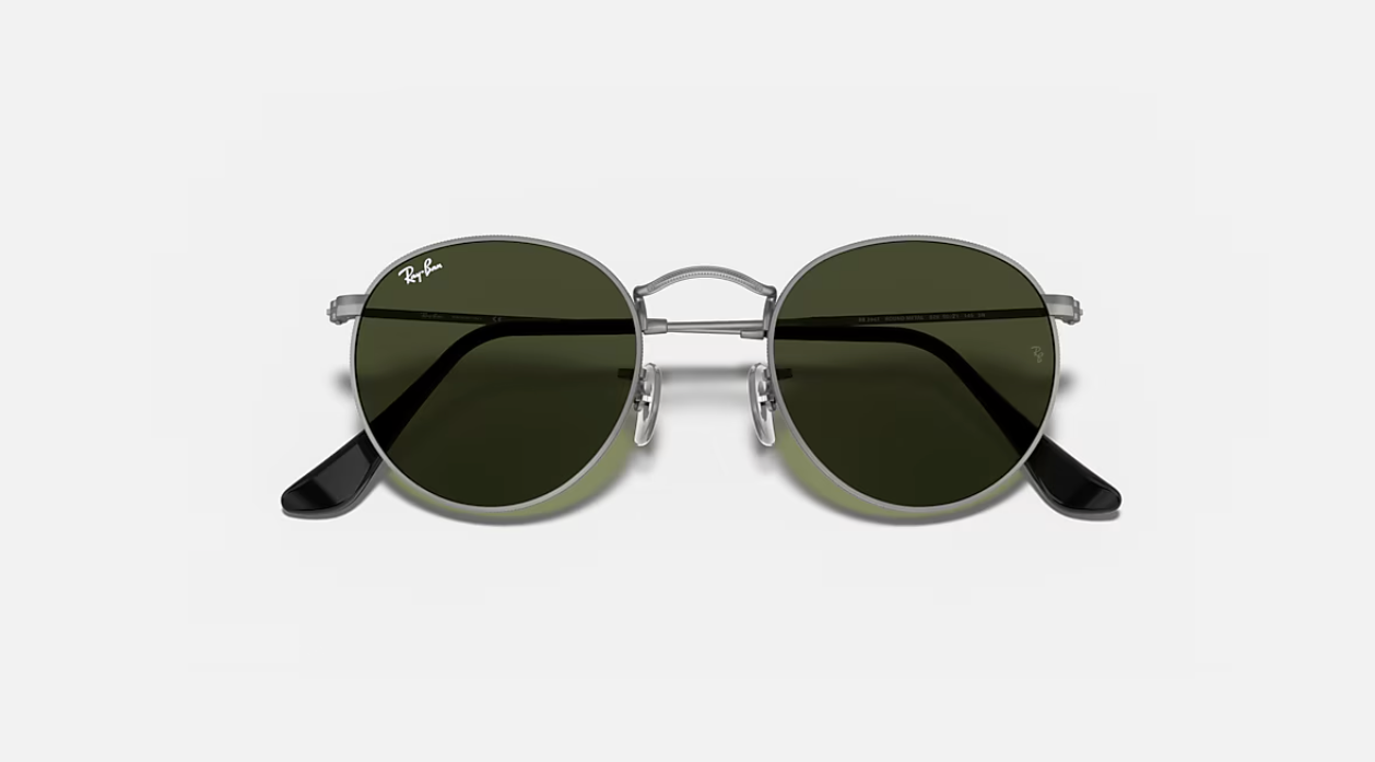 RB3447 Round Metal 029 Matte Gunmetal w/ G-15 Green 50-21