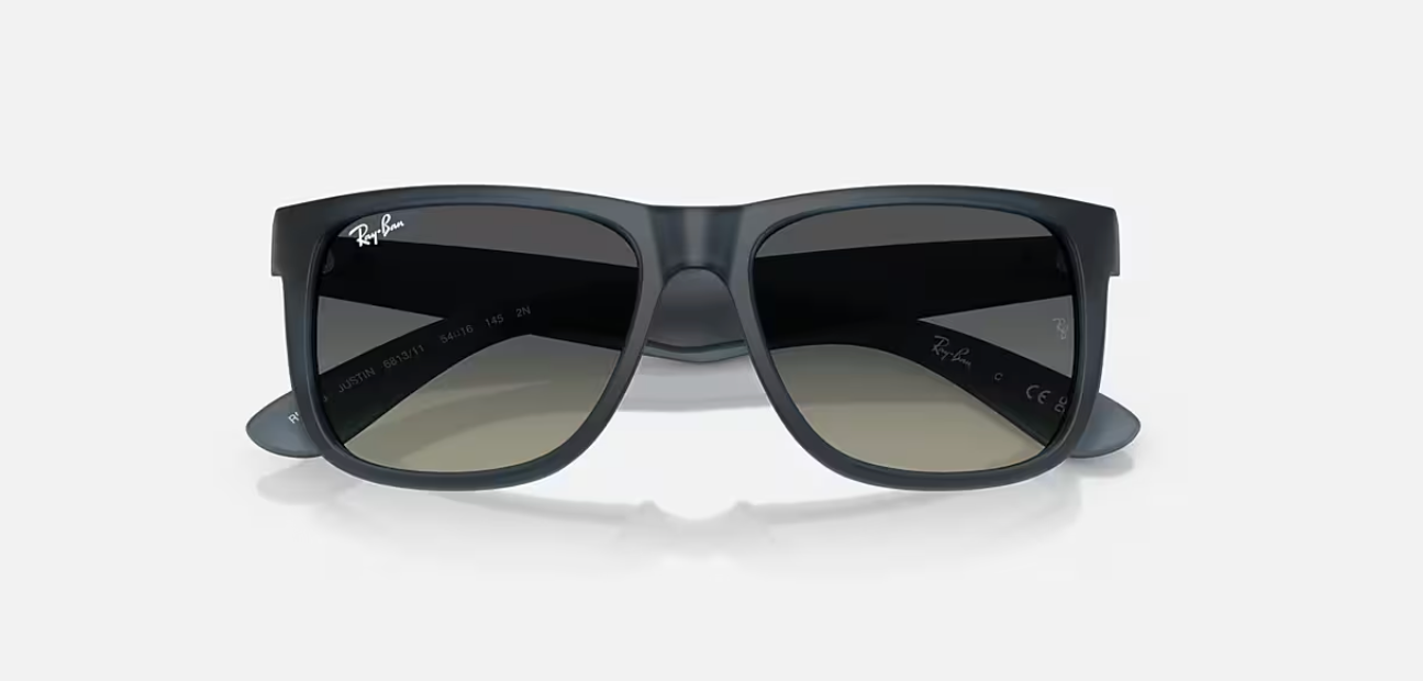 RB4165 Justin Classic 681311 Polished Rubber Blue w/ Gradient Grey 55