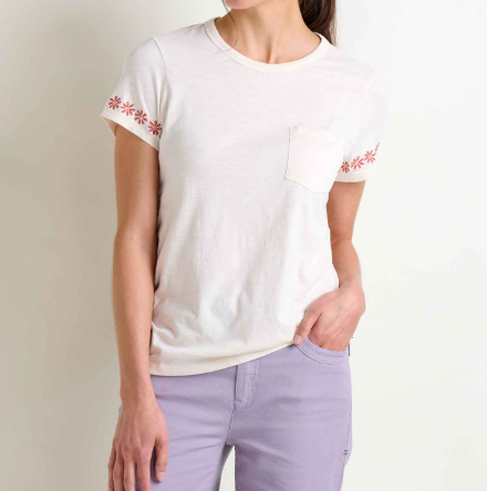 W'S PRIMO SS CREW EMBROIDERED