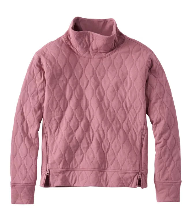 VentureSoft Quilted Funnelneck Pullover Women's Regular