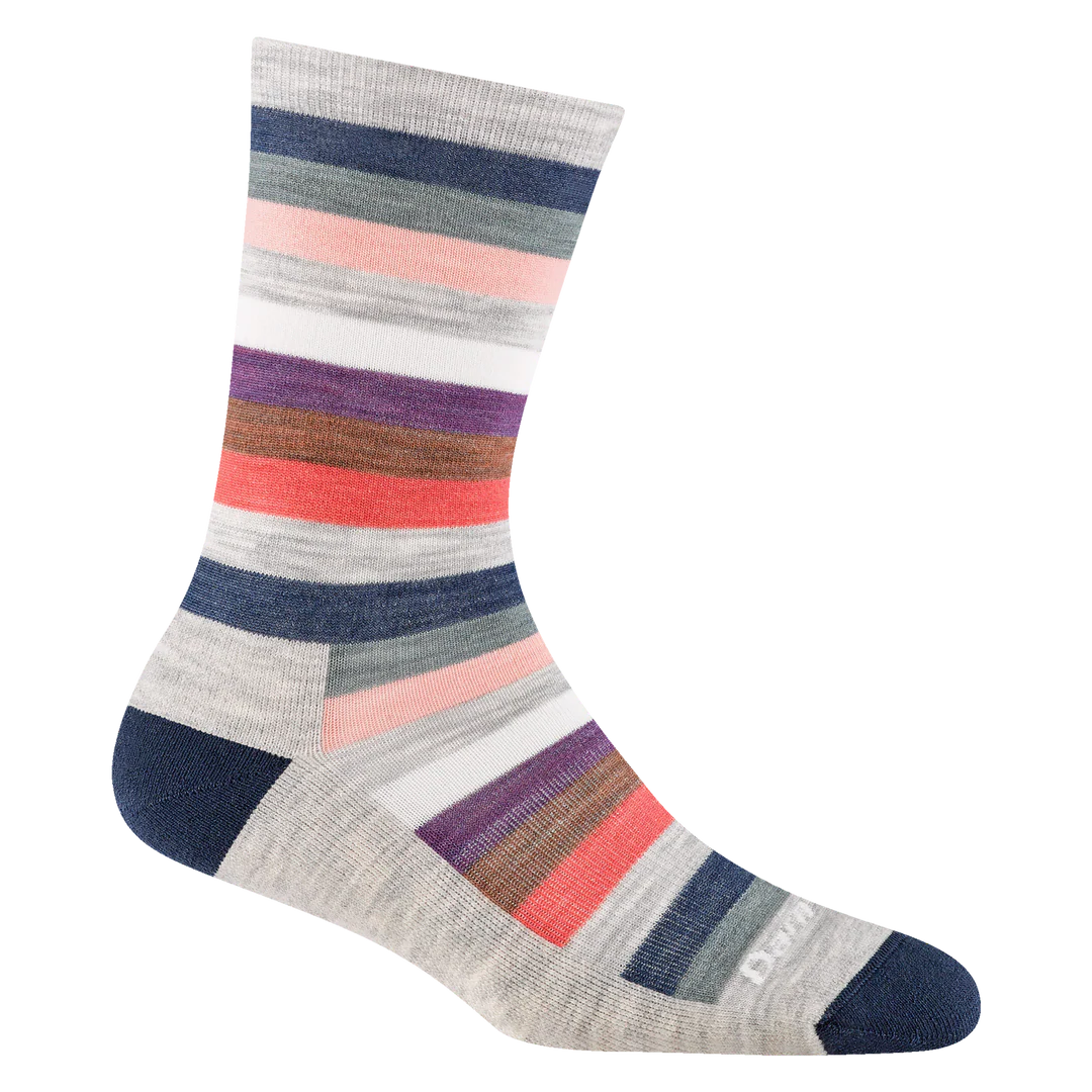 1644 WOMEN'S MYSTIC STRIPE CREW LIGHTWEIGHT WITH CUSHION