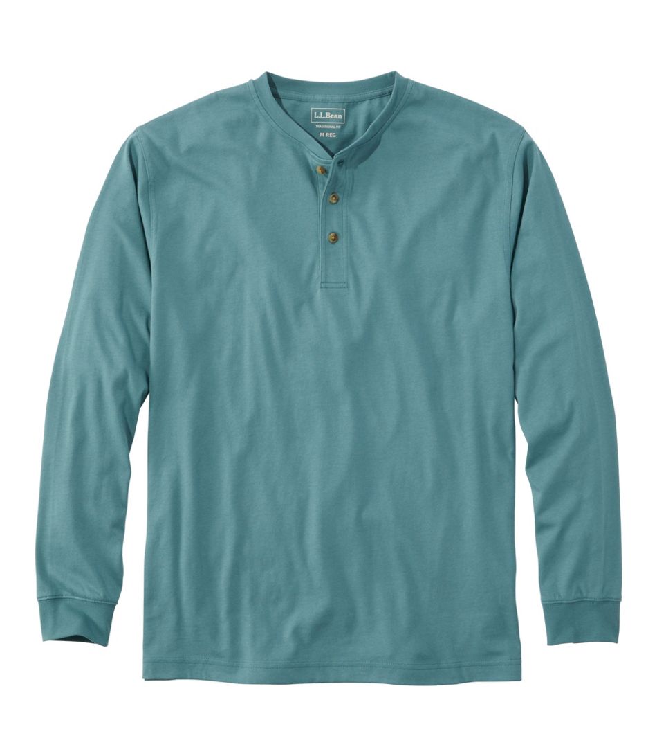 Carefree Unshrinkable Tee Long-Sleeve Henley Men's Regular