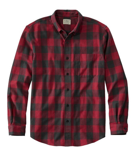 Scotch Plaid Flannel Shirt Button Down Slightly Fitted Men's Regular