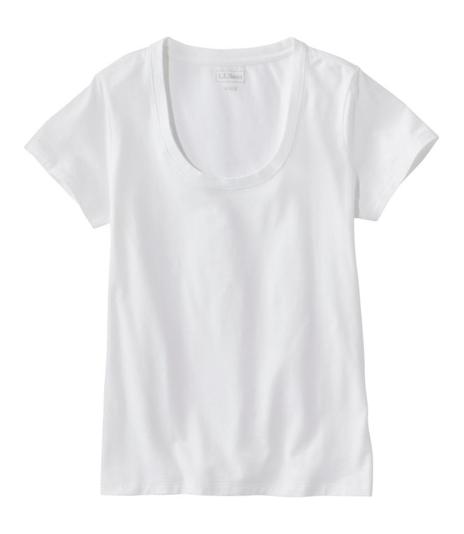 Soft Stretch Supima Tee Scoopneck Short Sleeve Women's Regular