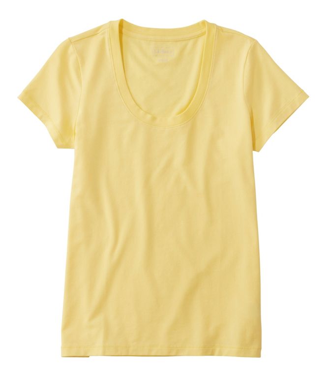 Soft Stretch Supima Tee Scoopneck Short Sleeve Women's Regular