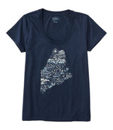 Soft Stretch Supima Tee Scoopneck Short Sleeve Graphic Women's Regular