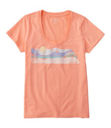 Soft Stretch Supima Tee Scoopneck Short Sleeve Graphic Women's Regular