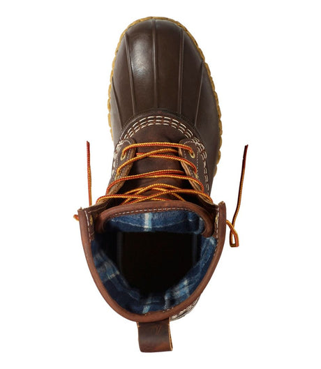 Bean Boot 8" Leather Insulated Flannel Lined Women's