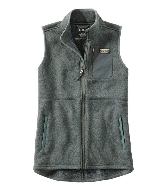 Bean's Sweater Fleece Long Vest Women's Regular