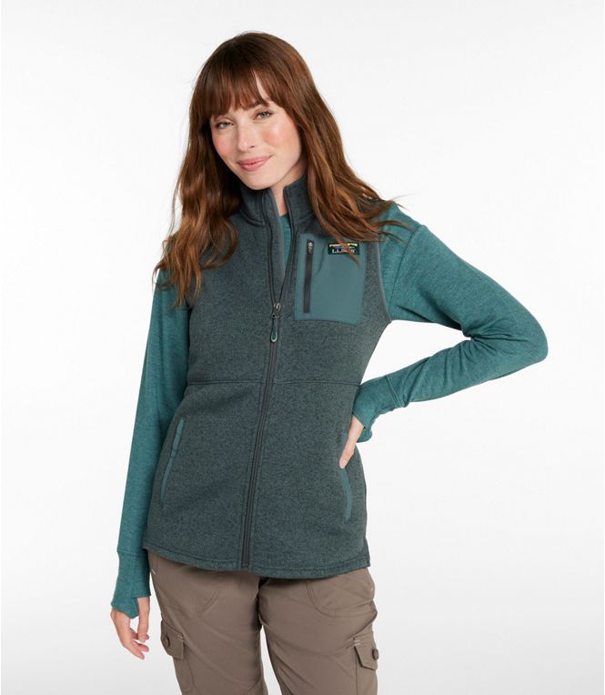 Bean's Sweater Fleece Long Vest Women's Regular