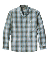 Comfort Stretch Chambray Shirt Long Sleeve Traditional Fit Plaid Men's Regular