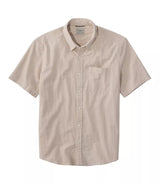 Comfort Stretch Performance Seersucker Short Sleeve Shirt Slightly Fitted Stripe Men's Regular