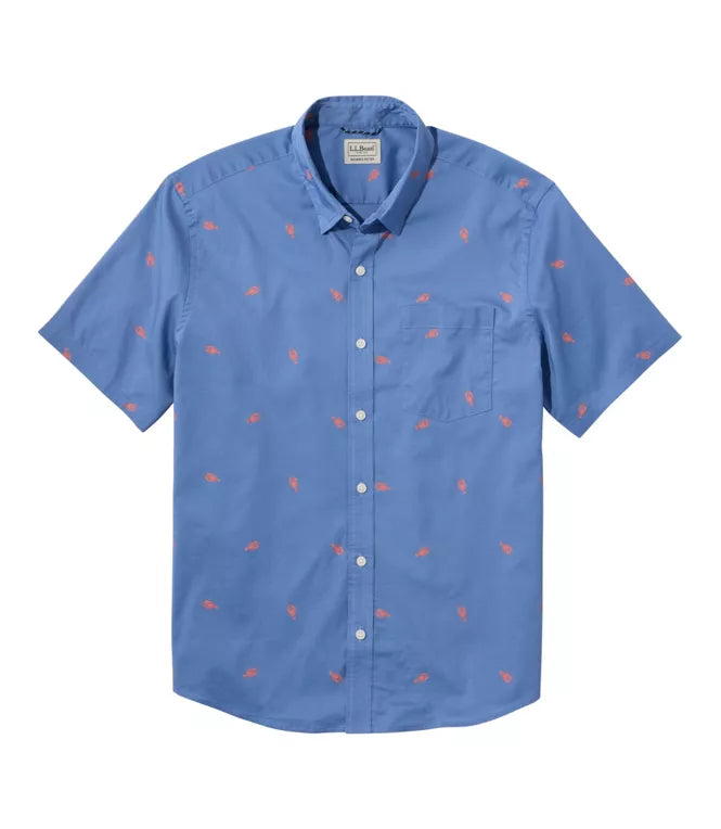Comfort Stretch Performance Shirt Short Sleeve Slightly Fitted Print Men's Regular