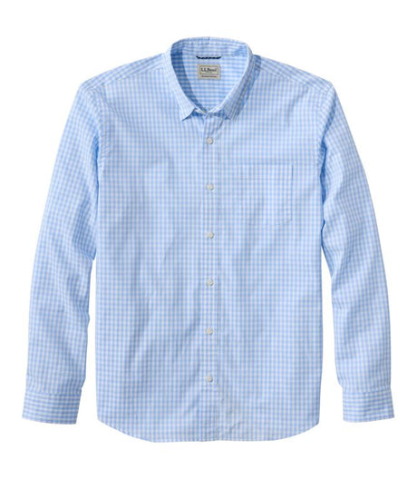 Comfort Stretch Performance Shirt Long Sleeve Slightly Fitted Plaid Men's Regular