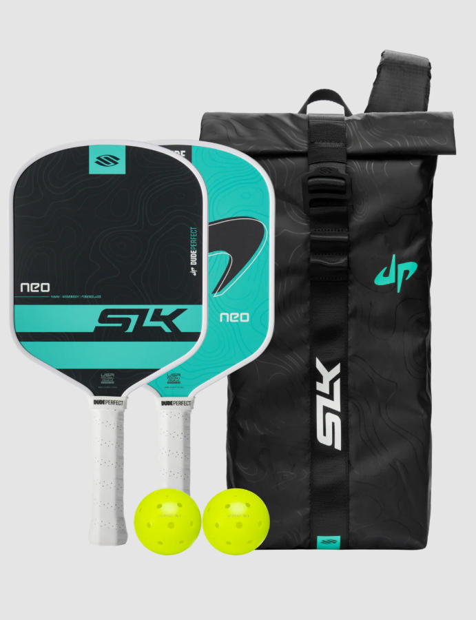 Dude Perfect SLK Neo Fiberglass Pickleball Paddle Bundle
