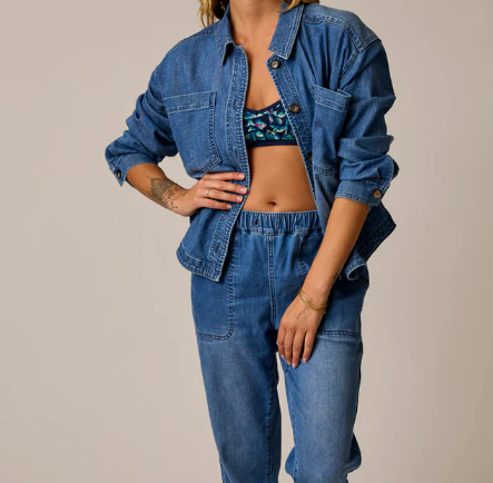 Flora Denim Shacket