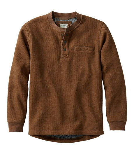 Katahdin Iron Works Bonded Waffle Fleece Henley Slightly Fitted Men's Regular