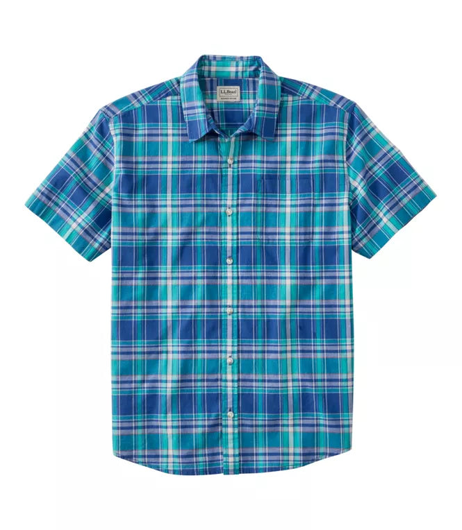 Madras Shirt Short Sleeve Slightly Fitted Men's Regular