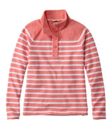Peaks Island Button Mockneck Stripe Women's Regular