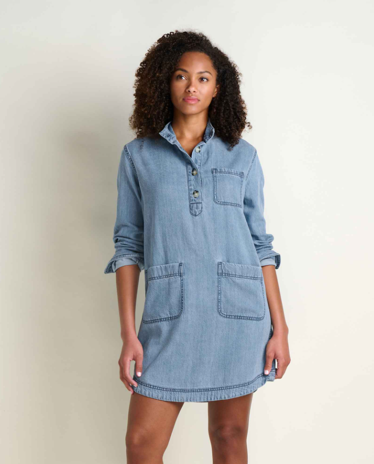 Piñon Soft Denim Popover Dress