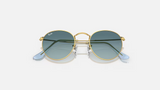 RB3447 Round Metal 001/3M Polished Gold w/ Blue 50-21