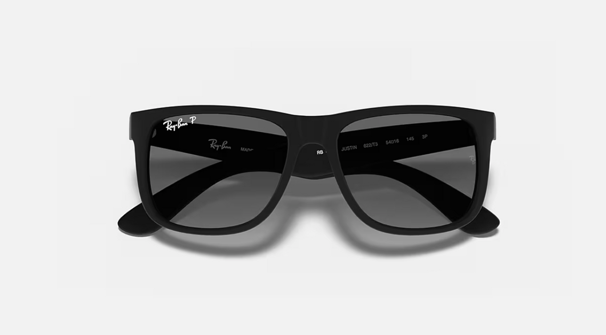 RB4165 Justin 622/T3 Matte Rubber Black w/ Light Grey Gradient 55-16