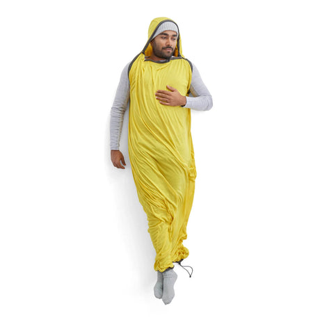 Reactor Sleeping Bag Liner - Mummy w/ Drawcord - Standard  Sulphur Yellow