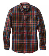 Scotch Plaid Flannel Shirt Button Down Slightly Fitted Men's Regular