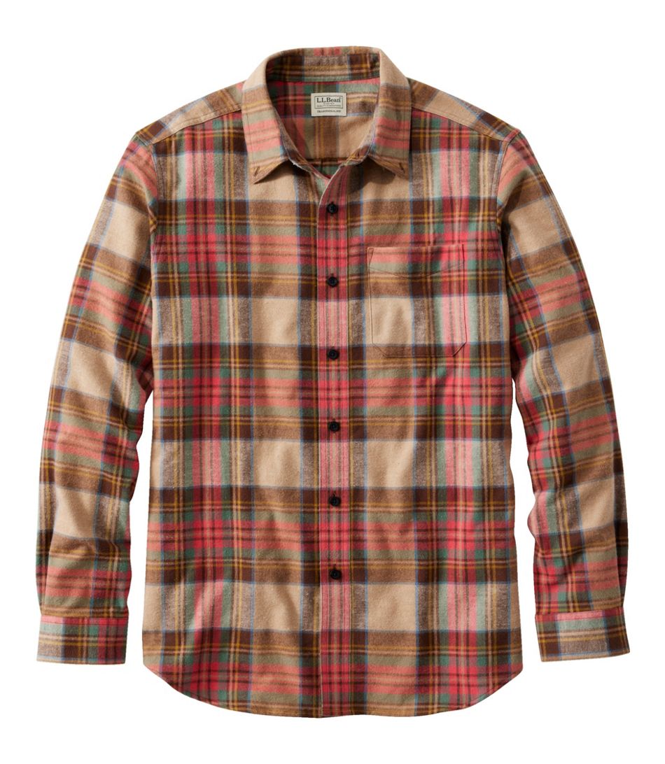 Scotch Plaid Flannel Shirt  Traditional Fit Men's Regular