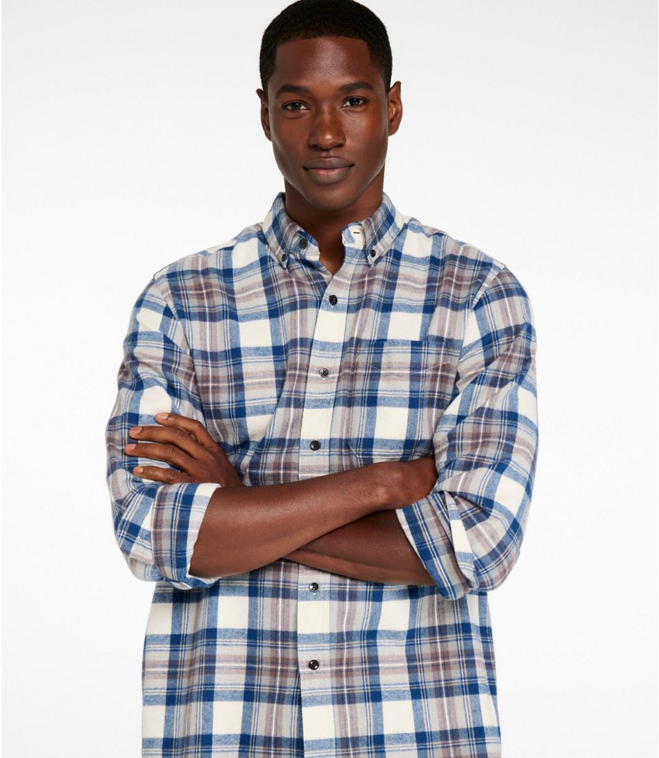 Scotch Plaid Flannel Shirt  Traditional Fit Men's Regular