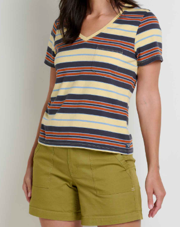 W'S GROM V NECK SS SHIRT