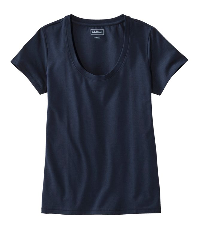 Soft Stretch Supima Tee Scoopneck Short Sleeve Women's Regular
