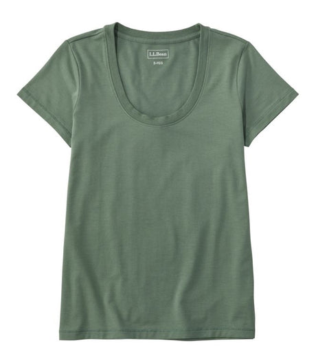 Soft Stretch Supima Tee Scoopneck Short Sleeve Women's Regular