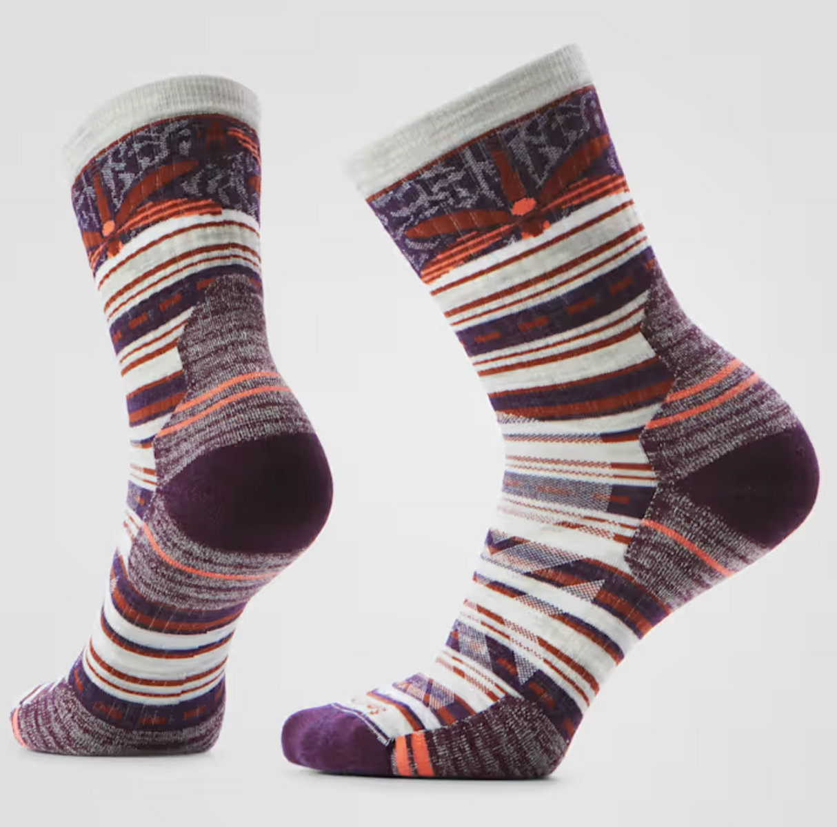 Women's Hike Targeted Cushion Dragon Stitch Mid Crew Socks