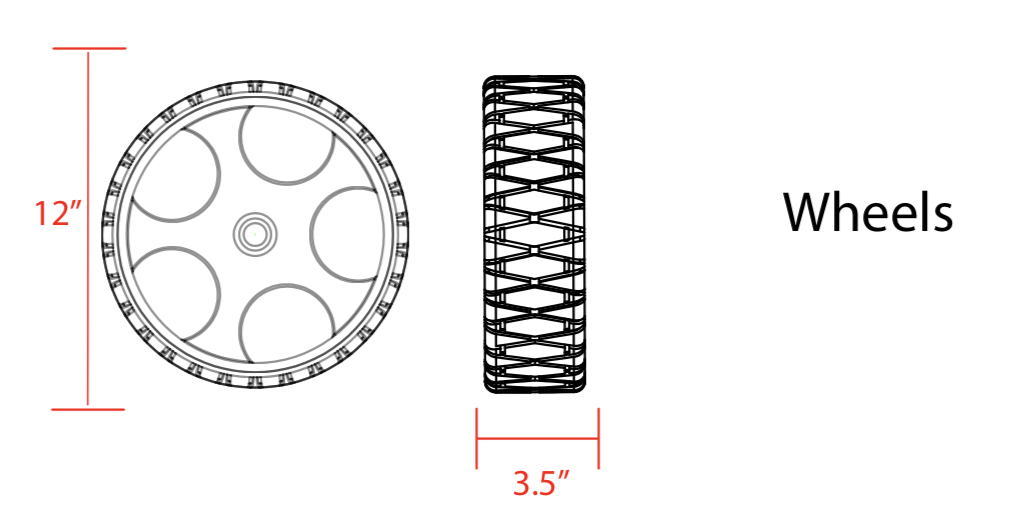 Heavy Duty Kayak Cart - 12in No Flat Wheels